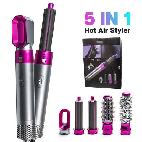 5 IN 1 HAIR STYLER BRUSH SET – YOUR ALL - IN - ONE HAIR SOLUTION - ChaseUpStore